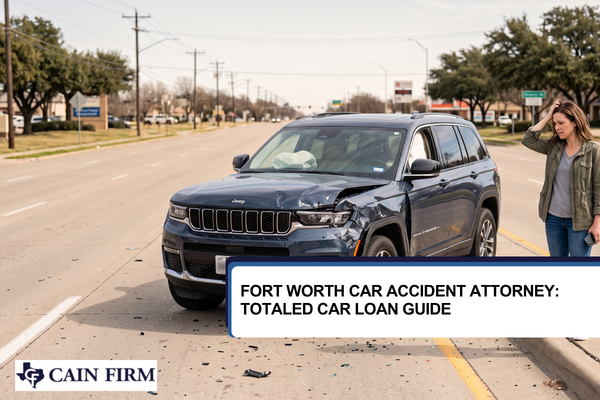 Fort Worth Car Accident in the middle of the road
